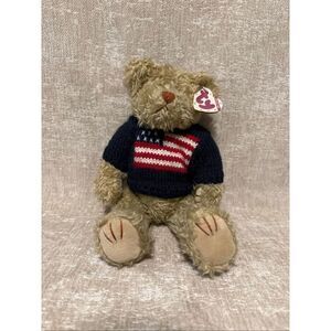 Vtg TY Attic Treasure Kids Grant the Bear 1993 Collectible Plushie Toy Tan OS